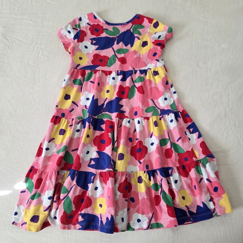 Hanna Andersson Colorful Floral Kids Dress 100% Cotton Girls 8 Size 130 - Picture 10 of 11
